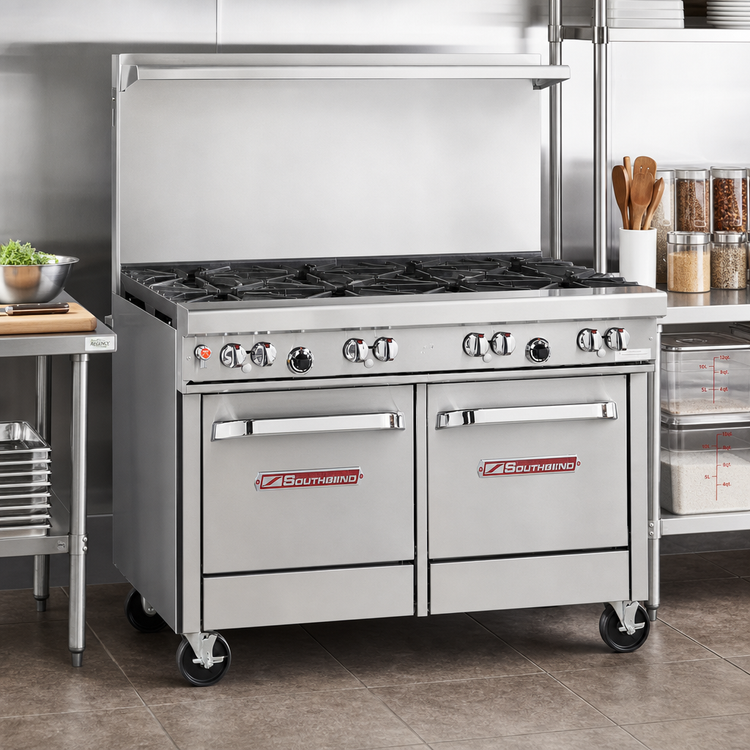 Product image #2 for Southbend Ultimate 48-Inch Natural Gas Restaurant Range with 7 Open Burners and 2 Space Saver Ovens