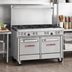 Thumbnail image #2 for Southbend Ultimate 48-Inch Natural Gas Restaurant Range with 7 Open Burners and 2 Space Saver Ovens