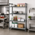 Thumbnail image #2 for Cambro Camshelving Basics Plus 4-Shelf Add-On Polymer Shelving Unit, 36-Inch Wide x 24-Inch Deep x 64-Inch High, Brushed Graphite