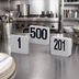 Thumbnail image #2 for American Metalcraft Heavy Plastic Double-Sided Table Numbers 1-100, 4-Inch Square