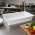 Thumbnail image #3 for American Metalcraft Full-Size Rectangular Melamine Serving Bowl, 328 oz., White