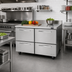 Thumbnail image #2 for Turbo Air PRO Series 48-1/4-Inch Two-Section Stainless Steel Drawer Worktop Refrigerator with 4 Drawers, 12.2 Cu. Ft.