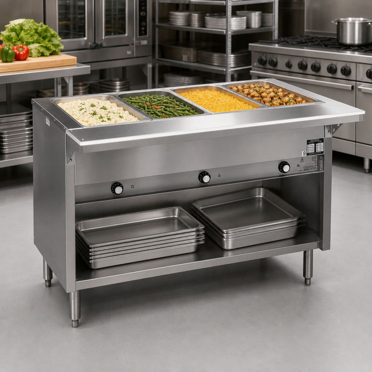 Product image #2 for Eagle Group Spec-Master Electric 63-1/2 Inch Hot Food Table with 4 Wet/Dry Wells