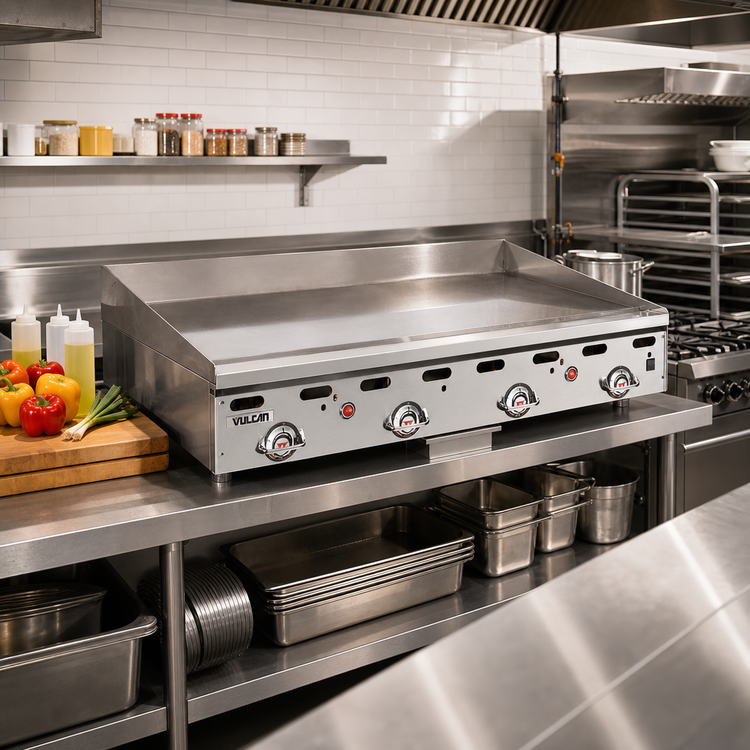 Product image #2 for Vulcan MSA60 Heavy Duty Countertop Gas Griddle with 60-Inch x 24-Inch Cooking Surface