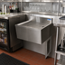 Thumbnail image #2 for BK Resources 36-Inch x 18-Inch Underbar Stainless Steel Drain Board with Drain, Open Base