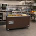 Thumbnail image #2 for Vollrath 2-Series Affordable Portable 3-Well Mobile Hot Food Station with Buffet Breath Guard and Enclosed Storage Base, Walnut Woodgrain