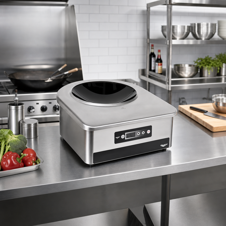 Product image #2 for Vollrath Countertop Induction Wok Range, 208-240V, 3-3.5 kW, Stainless Steel
