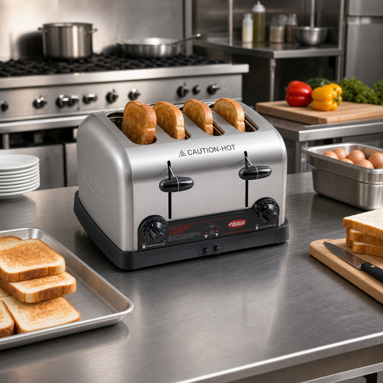 Product image #2 for Hatco TPT-208 4-Slot Commercial Pop-Up Toaster, 208V, Stainless Steel