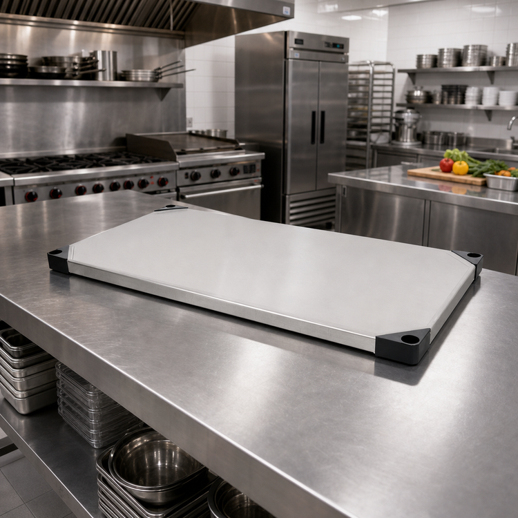 Product image #2 for Solid Stainless Steel Commercial Shelf, 72 x 24 in., 450 lb Capacity