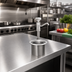 Thumbnail image #2 for Fisher Dipper Well Faucet and Sink Assembly, Drop-In, Stainless Steel, 6-7/8-Inch Diameter