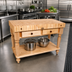 Thumbnail image #3 for John Boos Cucina Rustica 30-Inch x 24-Inch End-Grain Maple Butcher Block Work Table with Drawer and Shelf
