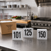 Thumbnail image #2 for American Metalcraft Heavy Plastic Table Numbers 101-150, 4-Inch Square, Double-Sided