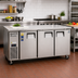 Thumbnail image #2 for Everest Refrigeration ETF3 3-Section Undercounter/Worktop Freezer with Stainless Steel Worktop and Doors