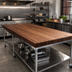 Thumbnail image #2 for John Boos Boos Block American Black Walnut Edge Grain Kitchen Countertop, 108 x 48 x 3 Inches