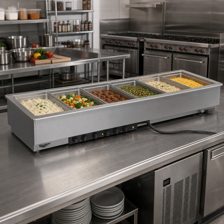 Product image #2 for Vollrath 6-Well Drop-In Electric Wet Hot Food Well