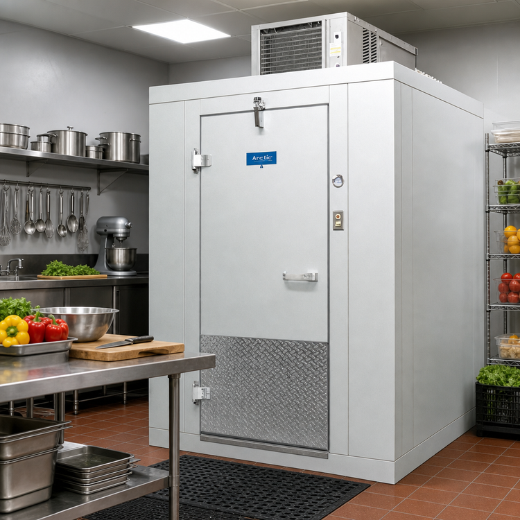 Product image #2 for Arctic Industries 6' x 6' Indoor Walk-In Freezer with Floor and Remote Pre-Assembled Refrigeration