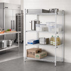Thumbnail image #2 for Eagle Group EagleGard A4-63-2160E 4-Tier Add-On Wire Shelving Unit, 60"W x 21"D x 63"H, Blue-Green Hybrid Epoxy Finish