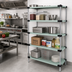 Thumbnail image #2 for Quantum Solid 304 Stainless Steel Shelving Starter Kit, 72 x 18 x 63 Inches, 5 Shelves