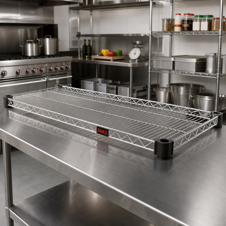 Product image #2 for Eagle QuadTruss Quad-Adjust Wire Shelf, 42W x 24D, Chrome-Plated