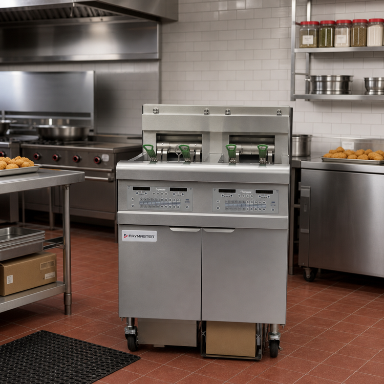 Product image #2 for Frymaster OCF30 Electric Oil-Conserving Open-Pot Fryer Battery, 2 x 30 lb Tanks, Built-In Filtration