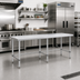 Thumbnail image #2 for Sapphire 84-Inch x 14-Inch Stainless Steel Flat Top Work Table