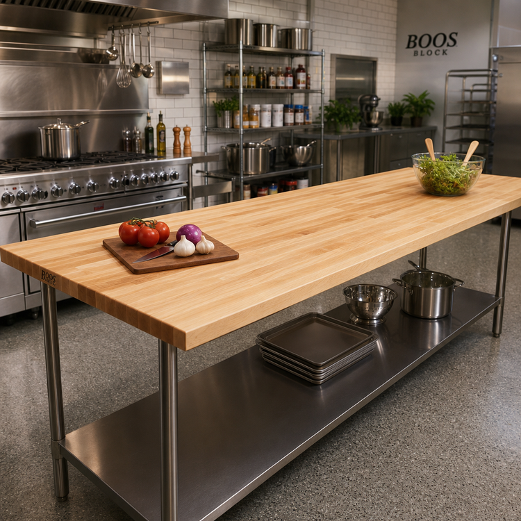 Product image #2 for Boos Block 72 Inch x 27 Inch Blended Edge Grain Maple Kitchen Countertop with Penetrating Oil Finish