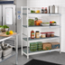 Thumbnail image #2 for Fermostock 4-Tier Corner Expansion Shelving Unit, 68W x 14D x 66H, Anodized Aluminum with Polymer Inserts