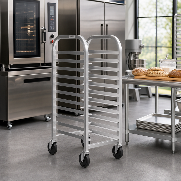 Product image #2 for Half-Size Nesting Aluminum Bun Pan Rack, 15-Pan Capacity, End Load