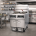 Thumbnail image #2 for Frymaster FQ FilterQuick 2FQE80U Dual 80 lb. Electric Commercial Deep Fryer with Built-in Filtration