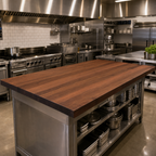 Thumbnail image #2 for John Boos Boos Block WALKCT8438-V American Black Walnut Edge Grain Kitchen Countertop, 84 x 38 x 1-1/2 Inch, Varnique Finish