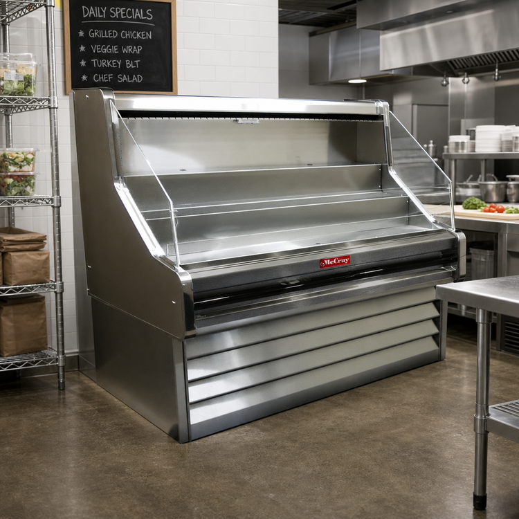 Product image #2 for Howard-McCray Ovation Series R-OS30E-3 Open Impulse Merchandiser with Straight Plexi Sides, 39"W