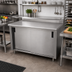 Thumbnail image #2 for Advance Tabco 72-Inch x 30-Inch 304 Stainless Steel Enclosed Work Table with Sliding Doors