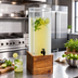 Thumbnail image #2 for Madera 3 Gallon Acrylic Beverage Dispenser with Infuser and Rustic Pine Base