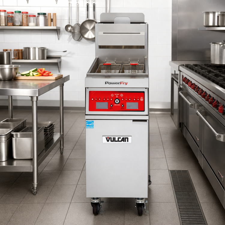 Product image #3 for Vulcan PowerFry3 1TR45A Free-Standing Gas Fryer, 45-50 lb. Capacity