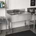 Thumbnail image #2 for Advance Tabco Special Value Series 2-Compartment Stainless Steel Bar Sink Unit with Right Drainboard and Splash-Mount Faucet, 36 Inch Wide