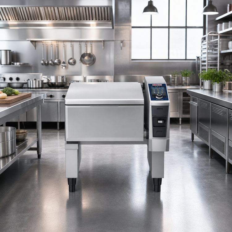 Product image #2 for RATIONAL iVario Pro L Pressure Multifunctional Cooking Center with Stand, 26 Gallon Pan, 208/240V, 3-Phase