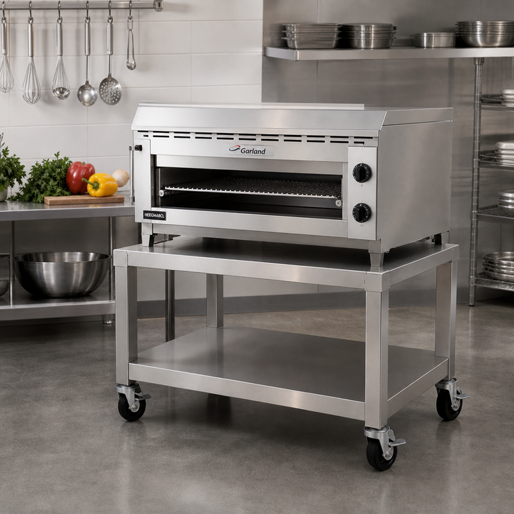 Product image #2 for Garland 48-Inch Stainless Steel Equipment Stand with Intermediate Shelf for HEEGM48CL Broiler