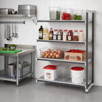 Thumbnail image #2 for Cambro Camshelving® Elements EXA246072VS4480 24"D x 60"W x 72"H 4-Tier Polymer Add-On Shelving Unit, Vented & Solid, Gray