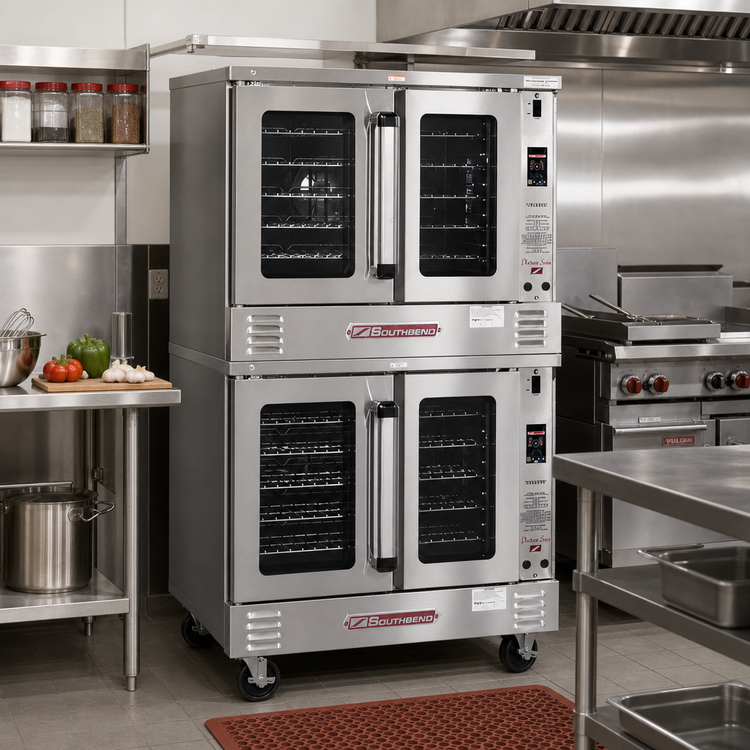 Product image #2 for Southbend Platinum PCE22S/TD Double Deck Full-Size Electric Convection Oven, Standard Depth, Touch Controls, Dependent Doors