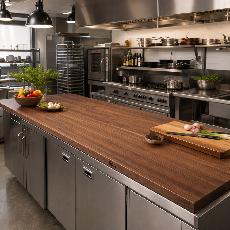 Product image #2 for Boos Block American Black Walnut Edge-Grain Kitchen Countertop, 120-Inch x 27-Inch x 1-1/2-Inch