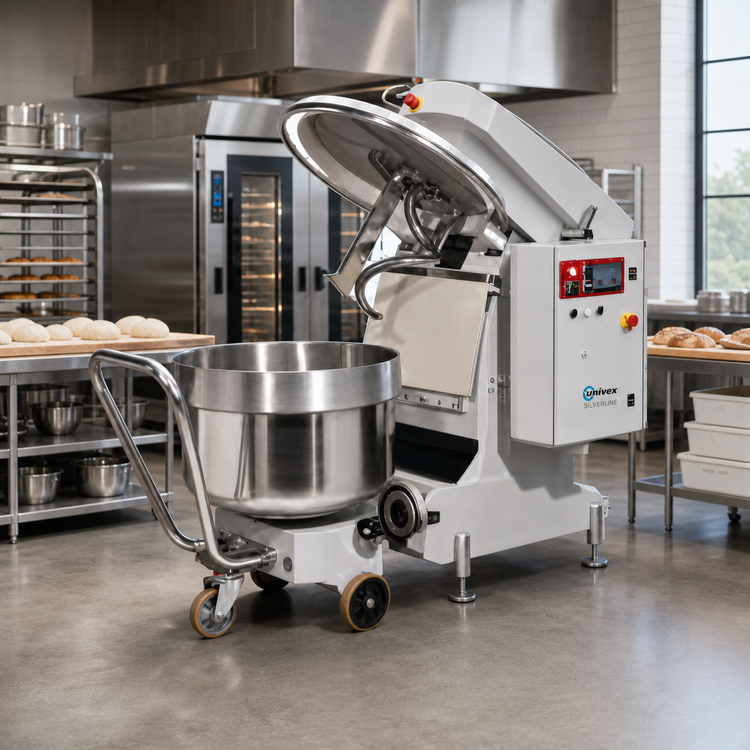 Product image #2 for Univex Silverline SL250RB Removable-Bowl Spiral Dough Mixer, 550 lb Capacity, 3-Phase