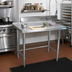 Thumbnail image #2 for BK Resources Open Base Stainless Steel Work Table with 1-1/2 Inch Rear Riser, 48 x 24 Inches