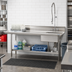 Thumbnail image #2 for Eagle Group 48-Inch Straight Soiled Dishtable with Pre-Rinse Sink, 8-Inch Backsplash, Left-to-Right Operation