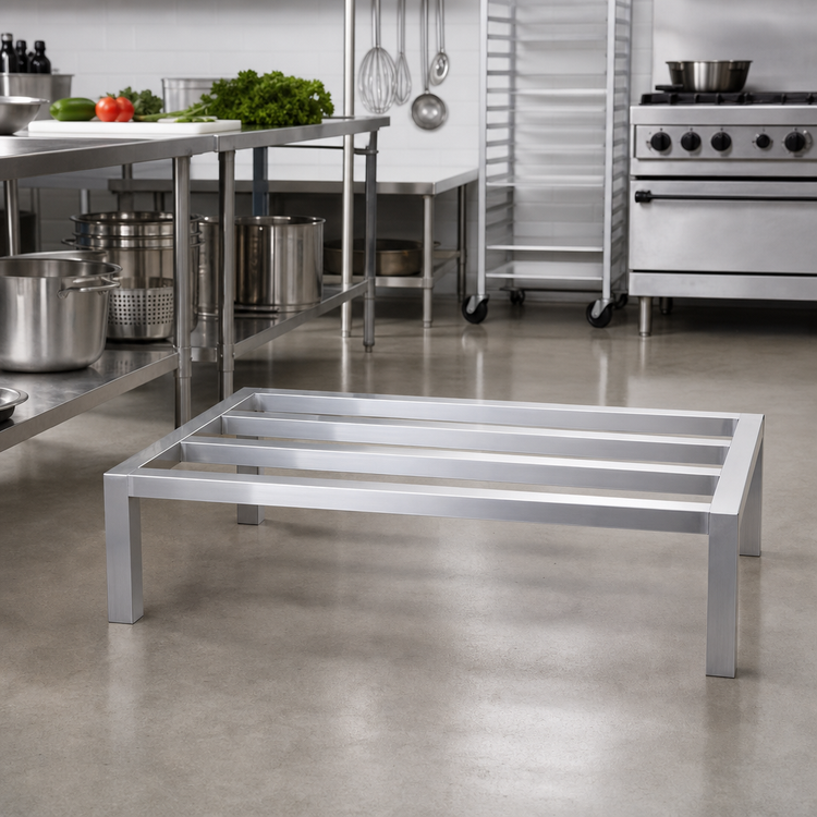 Product image #2 for Aluminum Square Tube Dunnage Rack, 60 Inch W x 20 Inch D x 12 Inch H, 1,600 lb. Capacity
