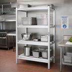 Thumbnail image #2 for Channel Manufacturing Lifetime Tough DR2448-4 4-Shelf Aluminum Dunnage Shelving Rack, 48"W x 24"D x 64"H