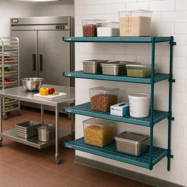 Product image #2 for Metro Super Erecta Pro 24"W x 30"D x 74"H 4-Shelf Louvered Add-On Shelving Unit with Removable Polymer Mats