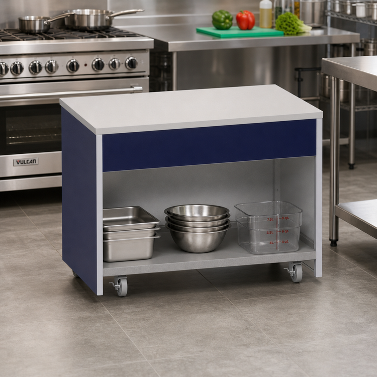 Product image #2 for Atlas Metal INFFT-3 Mobile Modular Utility Solid Top Station