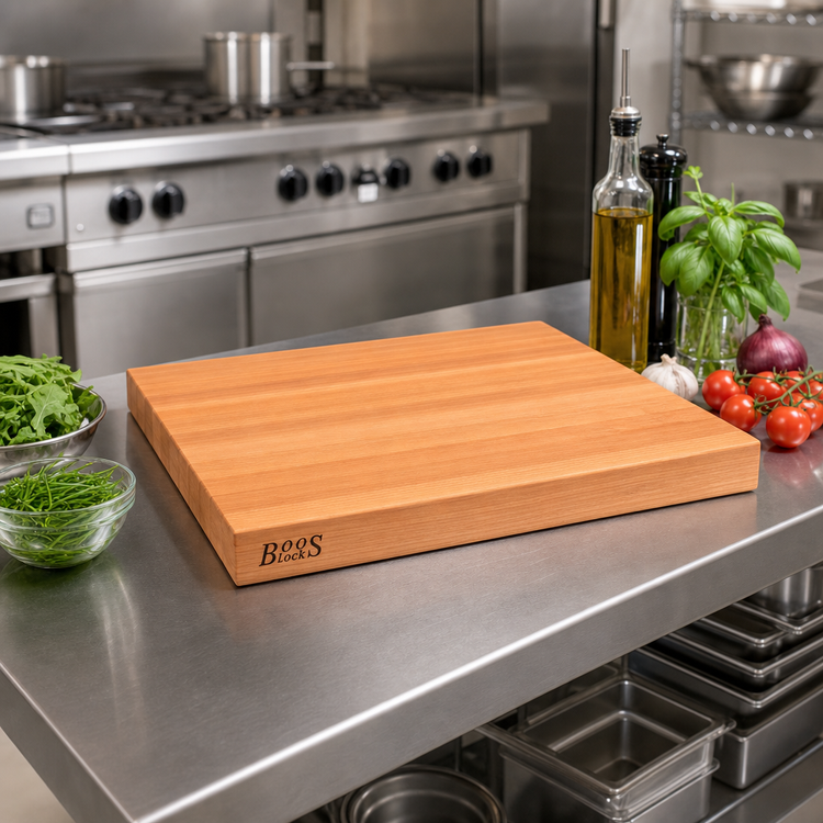 Product image #2 for Boos Block American Cherry Edge-Grain Kitchen Countertop, 24 x 25 x 1-1/2 Inch, Varnique Finish