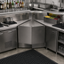 Thumbnail image #2 for Glastender Underbar Outside Wedge Corner Drainboard, 45° Angle, 24-Inch Deep, Stainless Steel, No Legs