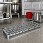 Thumbnail image #2 for Metro Super Erecta 1860DRC 60"W x 18"D Chrome Wire Dunnage Shelf with Lift-Off Deck, 1,000 lb. Capacity